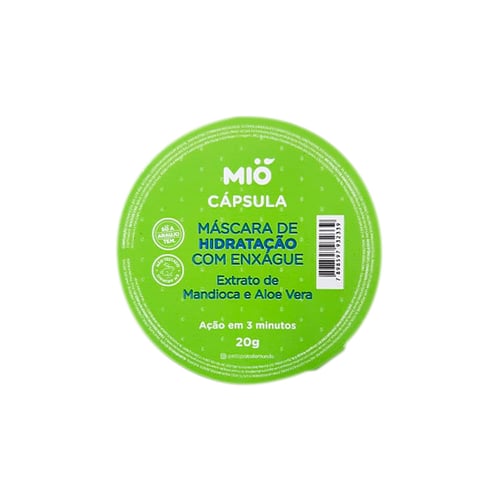 Imagem do produto Máscara De Hidratação Capilar Mió Extrato De Mandioca E Aloe Vera Cápsula 20G