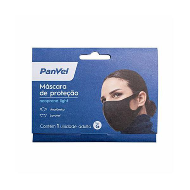 Imagem do produto Mascara De Tecido Neoprene Preta Panvel Tamanho G