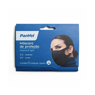 Imagem do produto Mascara De Tecido Neoprene Preta Panvel Tamanho M