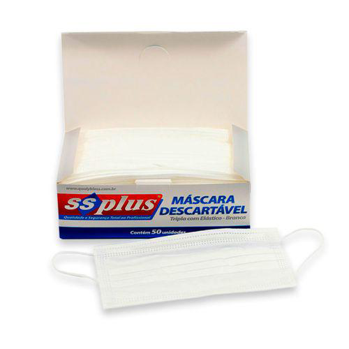 Máscara Descartável Com Elástico Ssplus