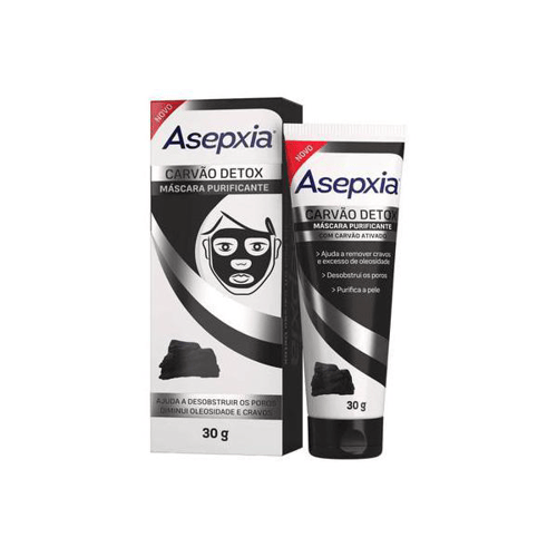 Máscara Facial Asepxia Carvão Detox 30G