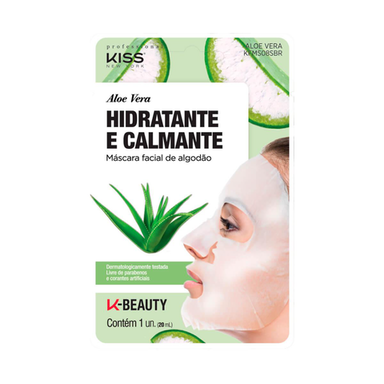 Imagem do produto Máscara Facial De Algodão Kiss New York Aloe Vera 20Ml Kfms08sbr