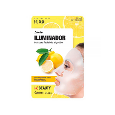 Máscara Facial De Algodão Kiss New York Limão 20Ml Kfms06sbr