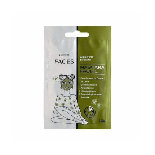 Imagem do produto Máscara Facial De Argila Verde Panvel Faces Com 10 G