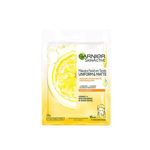 Imagem do produto Máscara Facial Em Tecido Garnier Skinactive Uniform&Matte 28G