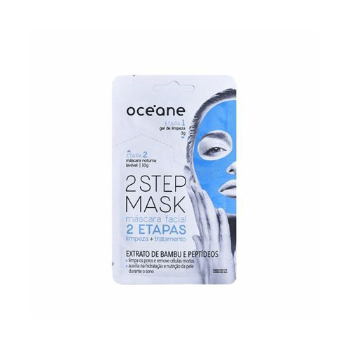 Imagem do produto Máscara Facial Oceane 2 Etapas Limpeza 3G + Tratamento 10G Extrato De Bambu E Peptídeos
