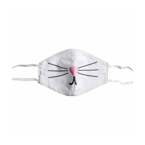 Máscara De Tecido Tricoline Infantil Panvel Branca Gatinho - PanVel Farmácias