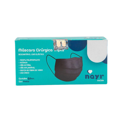 Mascara Nayr Com 50 Tripla Com Elastico Preta