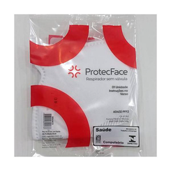 Mascára Pff2 Respirador Sem Válvula Branco 604S Protecface