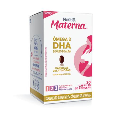 Materna Omega 3 Dha Com 30 Capsulas