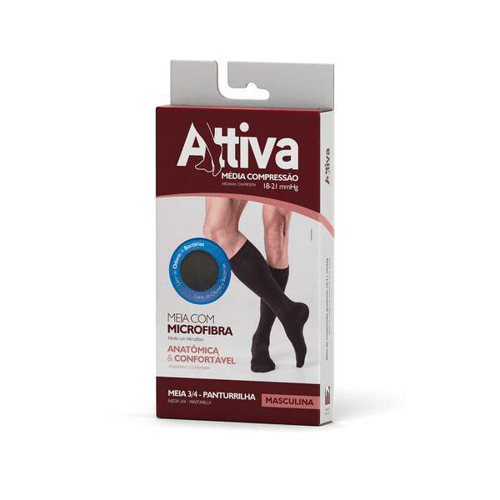 Imagem do produto Meia 3/4 Compressão 1821 Attiva Fech Masc Marromp Sigvaris