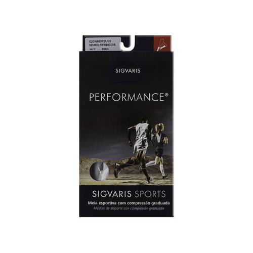Meia 3/4 Esportiva Performance 520 Ad 2030 Mmhg Sigvaris Branca P2