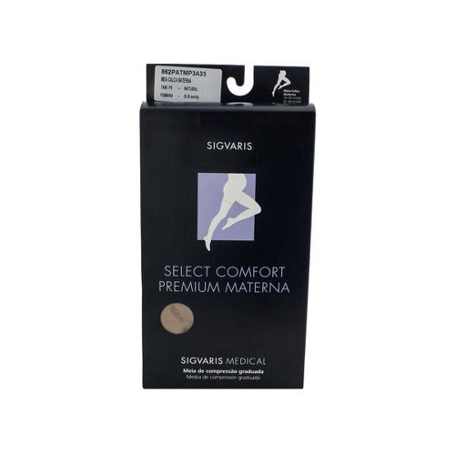 Imagem do produto Meia Calça Materna Sigvaris Select Comfort Premium 2030 Mmhg Ponteira Aberta P Tamanho Pequeno Longo P3, Cor Bege