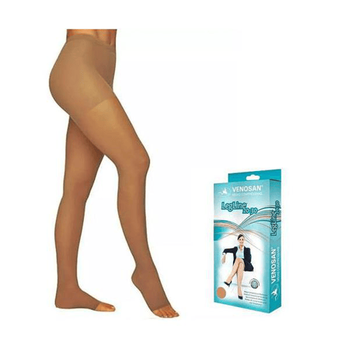 Imagem do produto Meia Calça Média Compressão Venosan Legline 2030 At Pe Aberto Bege G