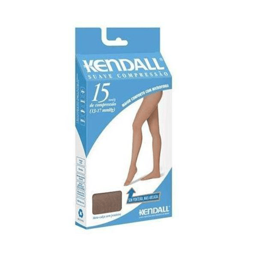 Meia - Calça Medicinal Kendall Suave Compressão Mel Pequeno Sem Ponteira