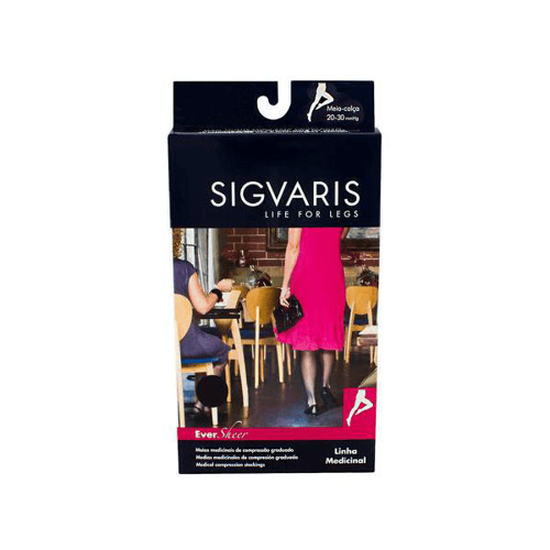 Imagem do produto Meia Calça Sigvaris Ever Sheer 2030 Mmhg M Tamanho Médio Longo M3, Cor Preta, Ponteira Fechada