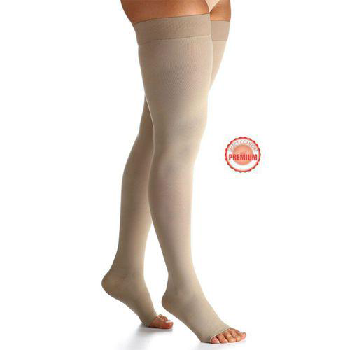 Imagem do produto Meia - Coxa Medicinal Sigvaris Select Comfort C Ponteira Aberta 7 8 Unissex Bege 20-30Mmhg-G Longa -Modelo