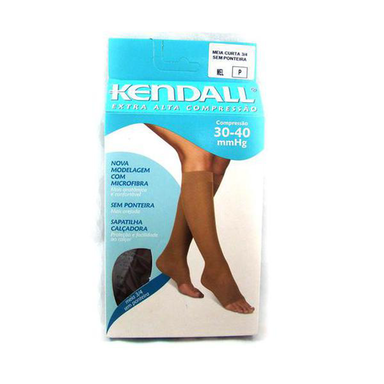 Imagem do produto Meia Curta Kendall 3 4 Sem Ponteira Extra Alta Compressão Mel P