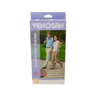 Imagem do produto Meia Elástica Venosan Comfortline Cotton Ad Tamanho Pequena Curta Feminina Compressão 3040Mmhg Pé Aberto Cor Bege Ref:br72001