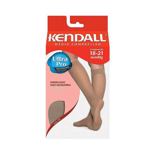 Meia Kendall 3 4 Média Compressão Tamanho Xxg E Cor Mel Com Ponteira 1 Par