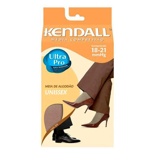 meia kendall 3/4 unissex de algodão 1821 mmhg 1851 p preto