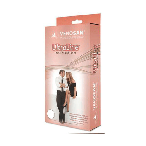 Imagem do produto Meia Medicinal Venosan Ultraline Média Bege Pé Aberto Ref: Bg42612