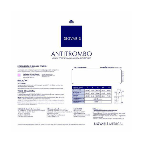 Imagem do produto Meia Pant Med Sigvaris Antitrombo Pa 400Sadpu44 18 23Mmgh P Branco Fem