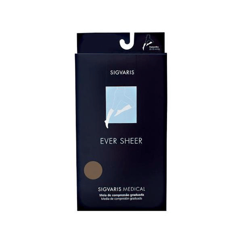 Imagem do produto Meia Panturrilha 3 4 Sigvaris Ever Sheer 2030 Mmhg Ponteira Aberta Natural P