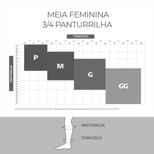 Meia Panturrilha Feminina Attiva Alta Compressão 2030Mmhg Natural Escuro Sigvaris