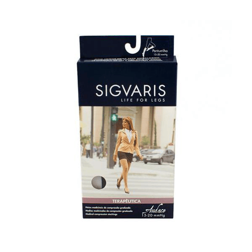 Meia - Panturrilha Terapeurica Sigvaris 120Aadmf29 Audace 3 4 15-20Mmhg M Natural Escuro S Ponteira Fe