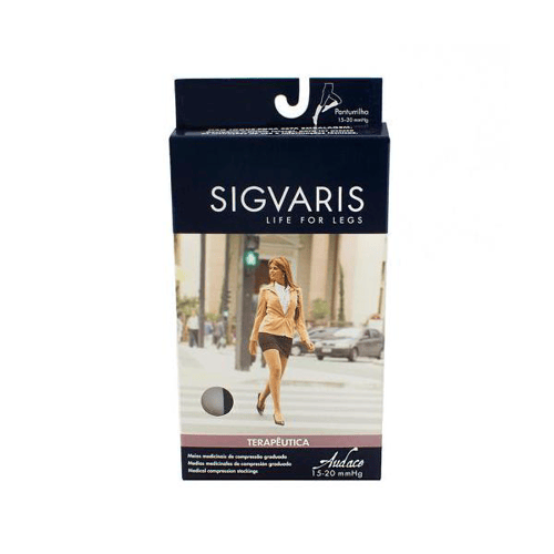 Meia - Panturrilha Terapeurica Sigvaris 120Badmf29 Audace 3 4 15-20Mmhg M Natural Escuro C Ponteira