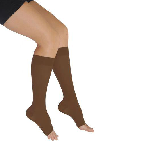 Meia Panturrilha Venosan Legline Suave Compressão Aberta Sahara M