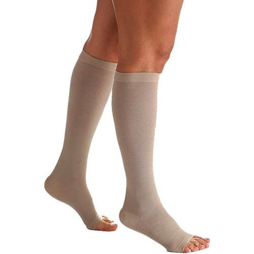 Imagem do produto Meia Sigv Pant.3040 283S Normal G - Panturrilha Medicinal Sigvaris Algodão Super C Ponteira Aberta 3 4 Unissex Bege 30-40Mmhg -Modelo 28