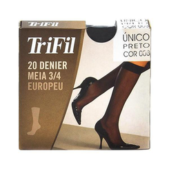 Meia - Trifil 3 4 Tamanho Único Preta