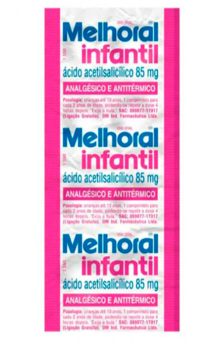 Melhoral Infantil 85 Mg - 8 Comprimidos
