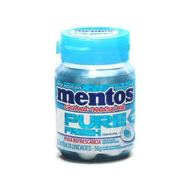 Mentos Goma De Mascar Pure Fresh Fresh Mint Garrafa 56G