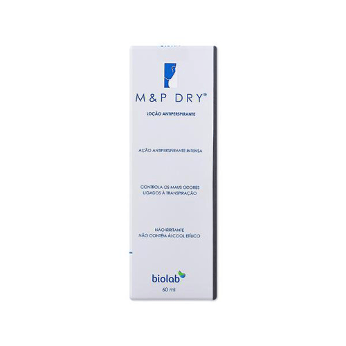 Loção Antiperspirante Para Mãos E Pés Biolab M&P Dry Com 60Ml