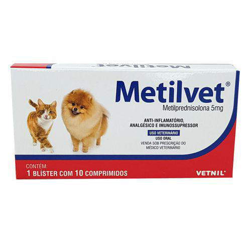 Imagem do produto Metilvet 5Mg Vetnil Cães E Gatos