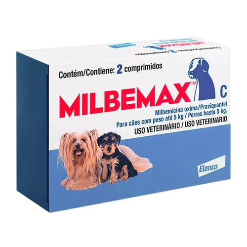 Imagem do produto Milbemax C Para Cães Até 5Kg Com 02 Comprimidos Milbemax C Para Cães Até 5Kg Com 2 Comprimidos