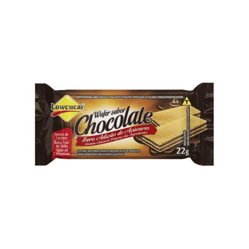 Imagem do produto Mini Wafer Lowçucar Zero Açúcar Chocolate Com 22G