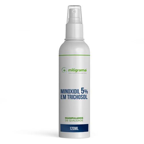 Minoxidil 5% Em Trichosol Cabelos E Barba 120Ml
