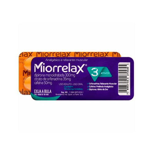 Miorrelax Envelope Com 10 Comprimidos