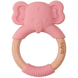 Mordedor Elefante Em Silicone Rosa 4M+ Buba Buba15652 Mordedor Elefante Em Silicone Rosa