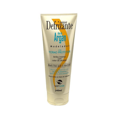 Mousse Defrizante Soft Hair Óleo De Argan Modelador Com Termoprotetor 240Ml