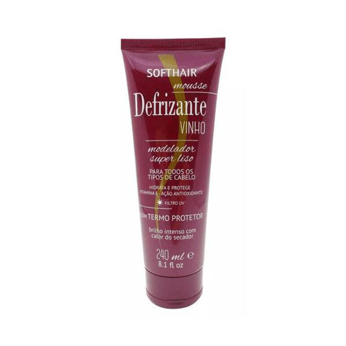 Imagem do produto Mousse Defrizante Vinho Soft Hair Modelador Com Termoprotetor Com 240 Ml