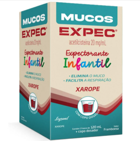 Imagem do produto Mucos Expec Infantil 20Mg/Ml - Xarope Sabor Framboesa 120Ml