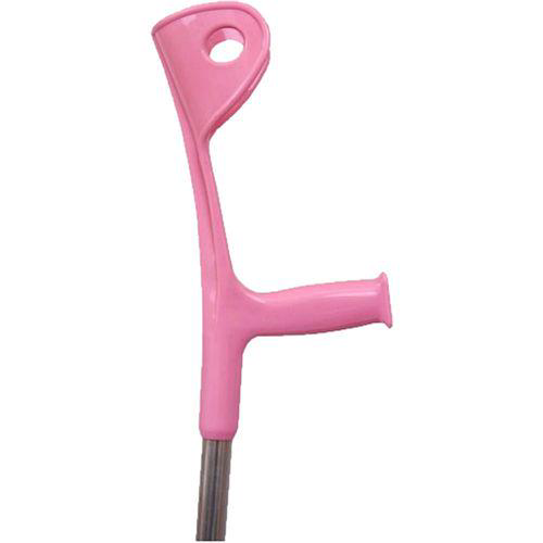 Muleta Canadense Pop Sequencial Fixa Ajustável Em Alumínio 110 Kg Rosa