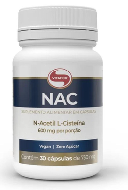 Nac Nacetil Lcisteína 750Mg 30 Cápsulas Vitafor