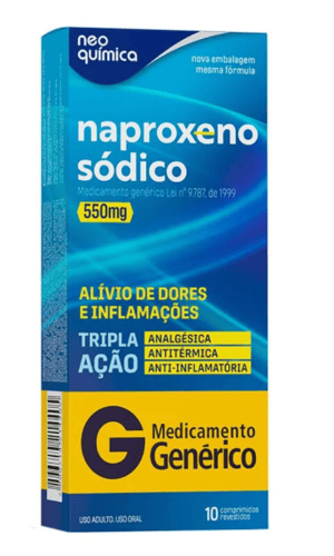 Imagem do produto Naproxeno Sódico 550 Mg - 10 Comprimidos Revestidos Neo Química Genérico