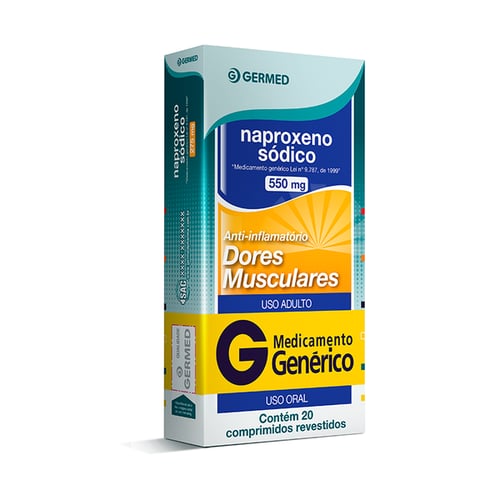Naproxeno Sódico - 550Mg 10 Comprimidos Germed Genérico